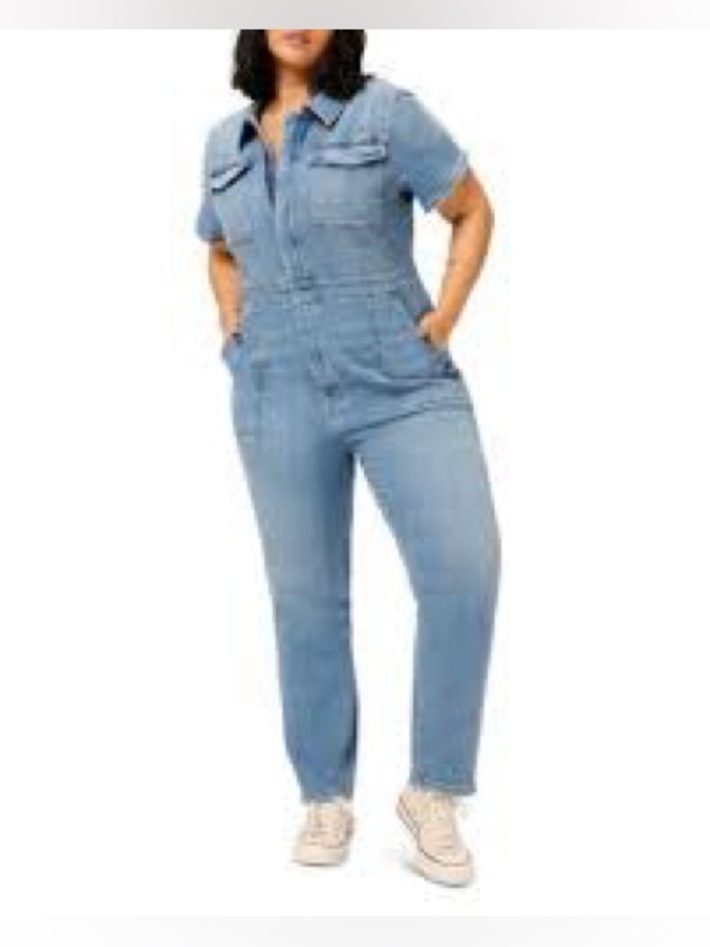 Good American Fit For Success Jumpsuit Size 5 Stretch Straight Leg Pants